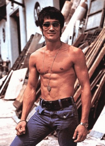 Bruce Lee shirtless